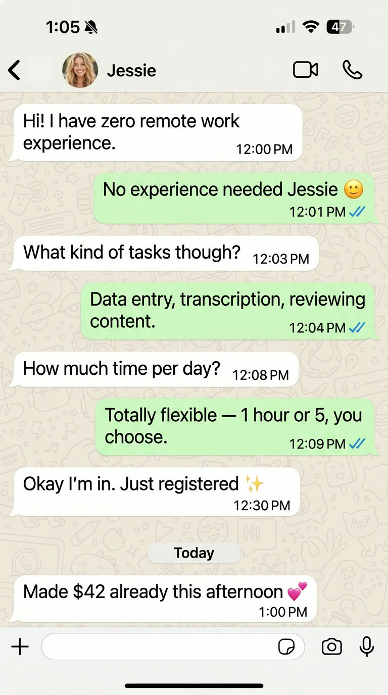 Jessie testimonial chat screenshot